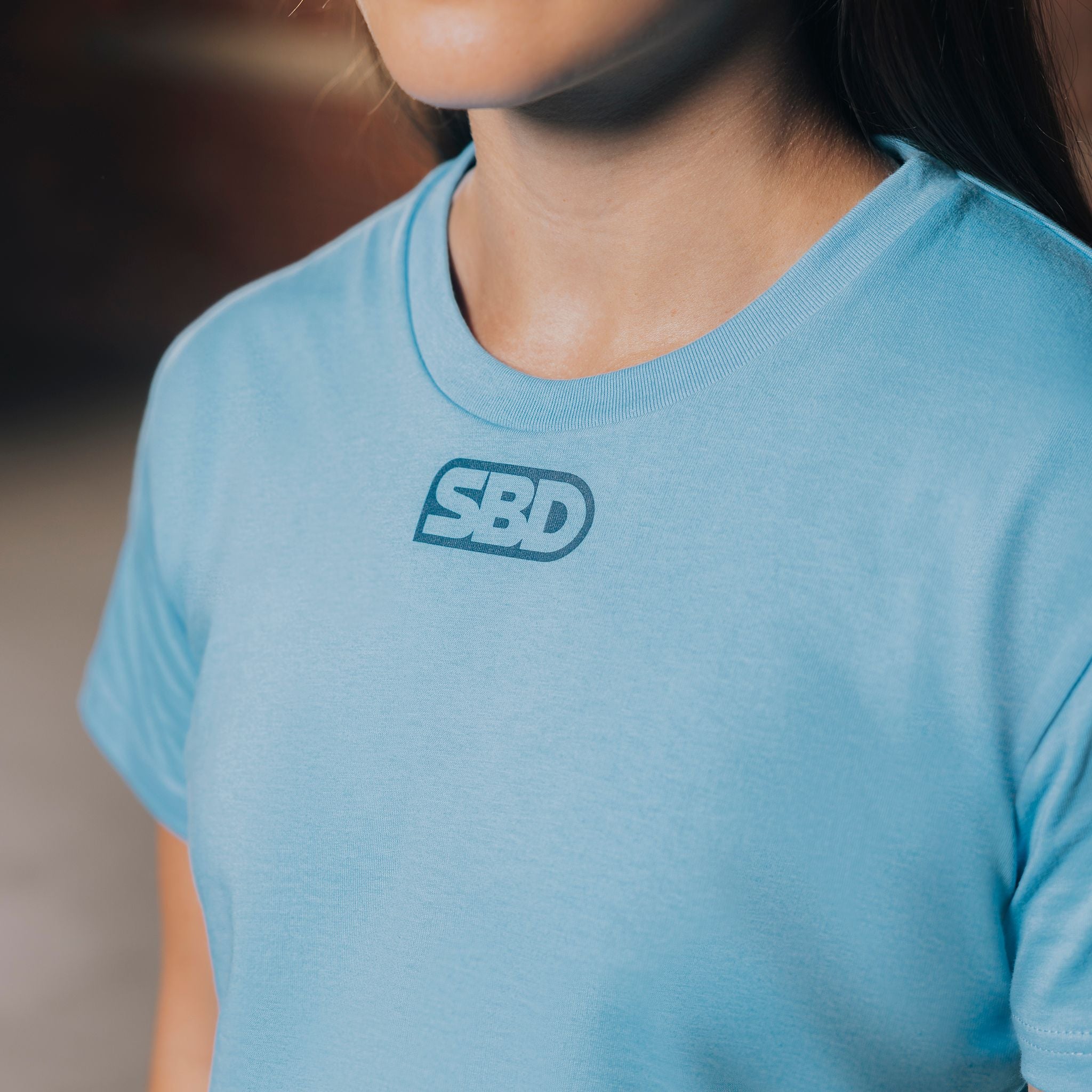 SBD Reflect Crop Top Blue (Ladies) close up