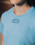 SBD Reflect Crop Top Blue (Ladies) close up