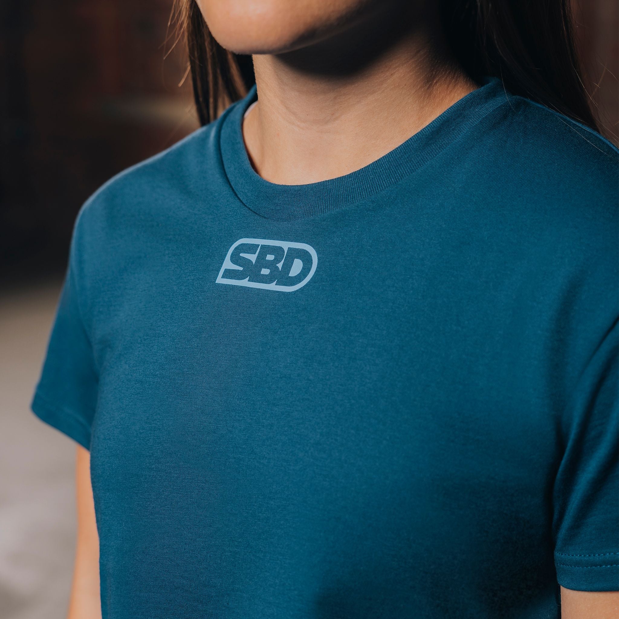 SBD Reflect Crop Top Teal (Ladies) close up