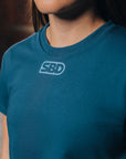 SBD Reflect Crop Top Teal (Ladies) close up