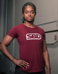 SBD T-Shirt Phoenix Burgundy / White (Ladies)