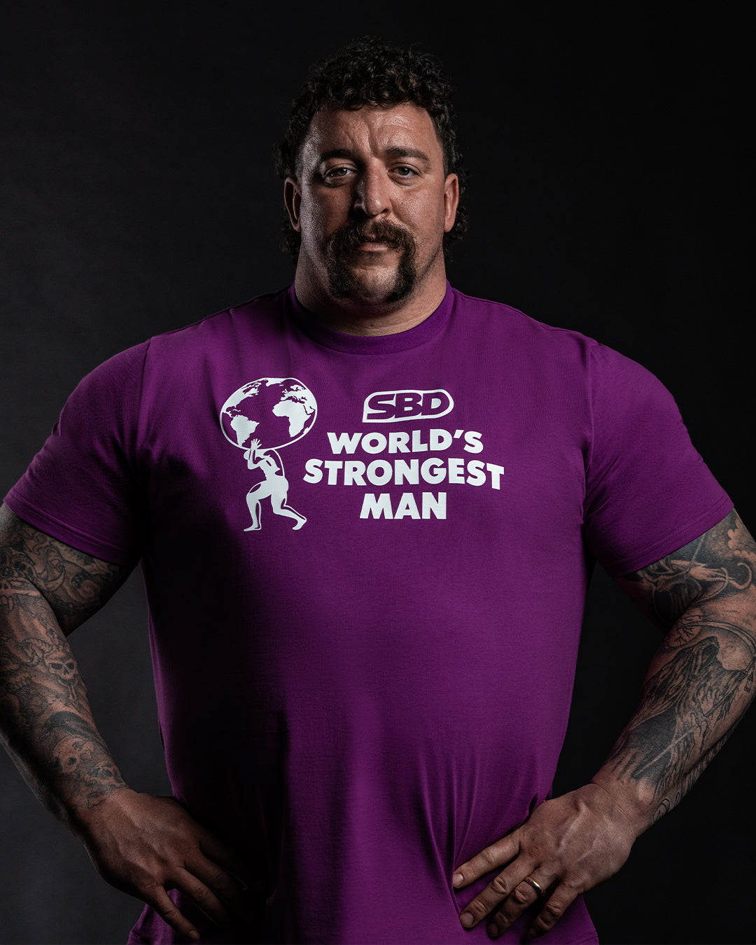 SBD 2024 World&#39;s Strongest Man T-Shirt in Purple