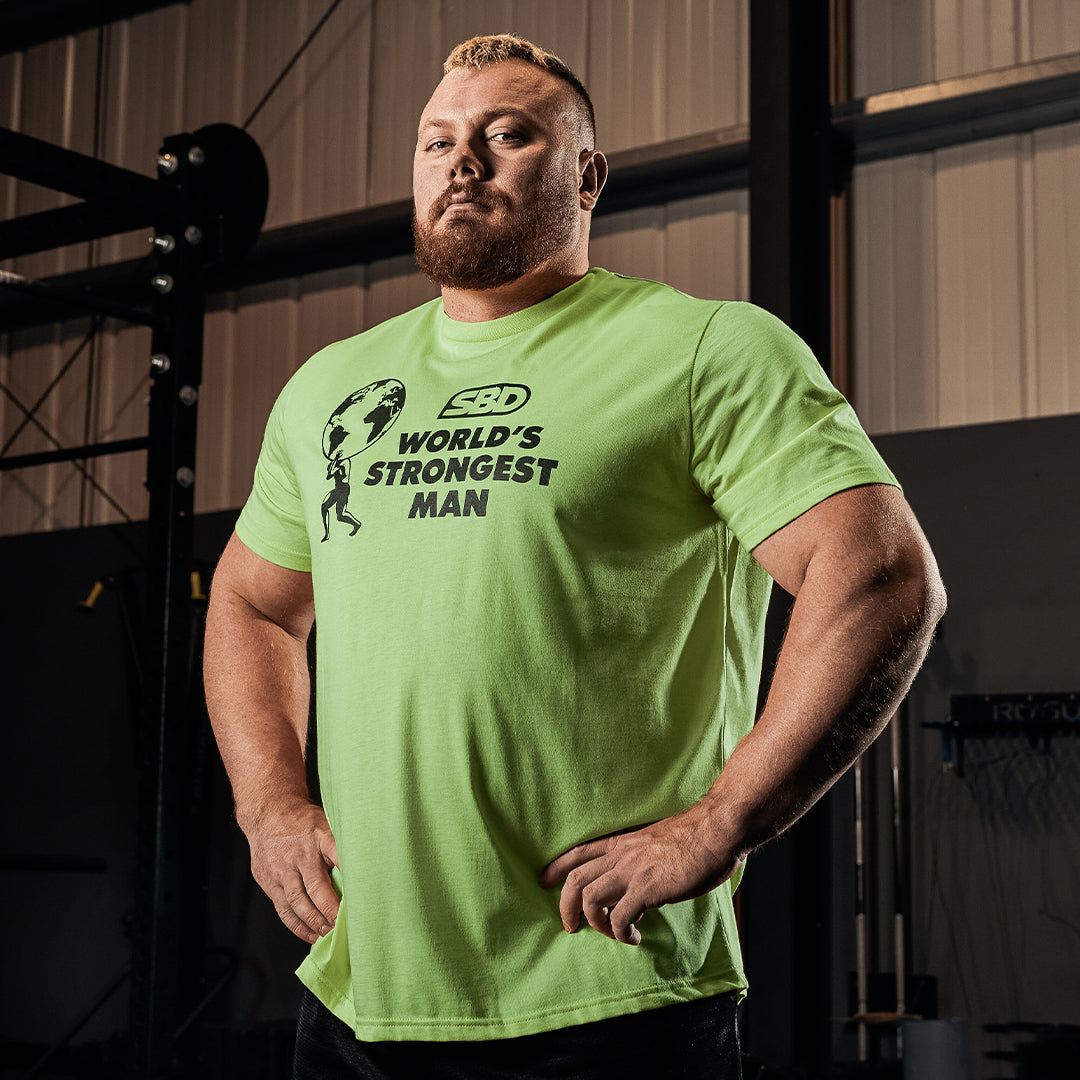 SBD 2022 World&#39;s Strongest Man T-Shirt in Green