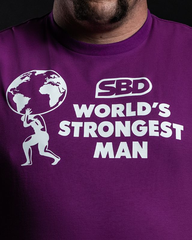 SBD 2024 World&#39;s Strongest Man T-Shirt in Purple
