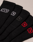 SBD Classic Crew Socks 5 Pack (Black)
